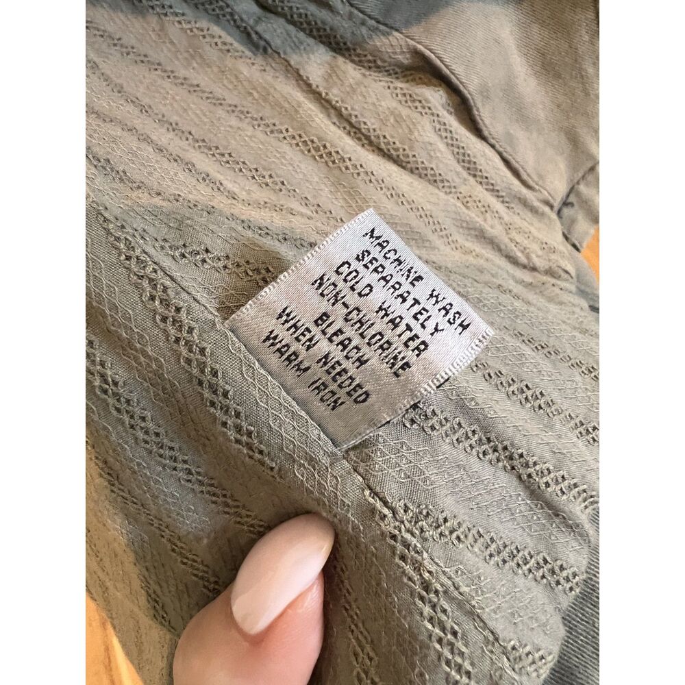 Vintage y2k Furst Military Utility Blazer Jacket Size 4 in Washed Olive Green - Picture 5 of 8